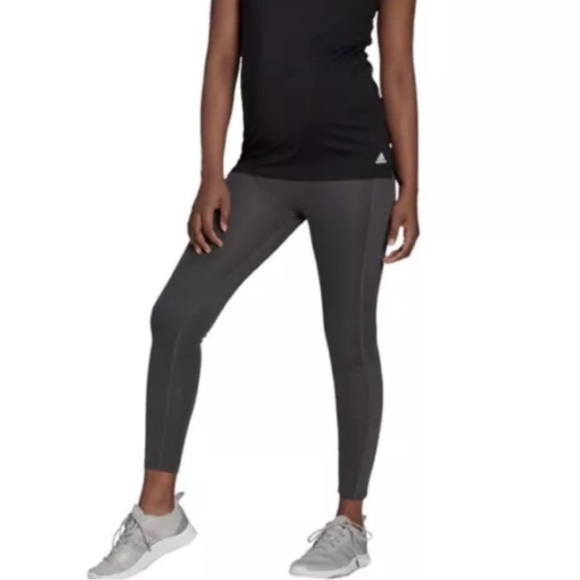 Adidas Designed To Move Aeroready 7/8 Leggings Gray XS NWT - Picture 2 of 9